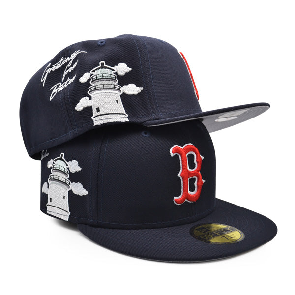 Boston Red Sox New Era Exclusive CLOUD ICON 59Fifty Fitted Hat - Navy