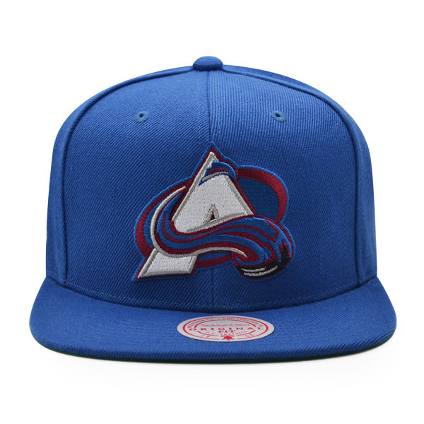 Colorado Avalanche Mitchell & Ness NHL ALTERNATE FLIP Snapback Adjustable Hat - Blue/Maroon