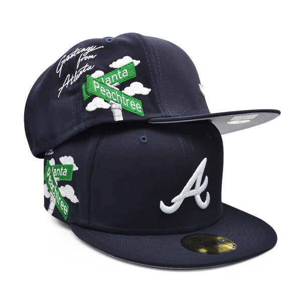 Atlanta Braves New Era Exclusive CLOUD ICON 59Fifty Fitted Hat - Navy