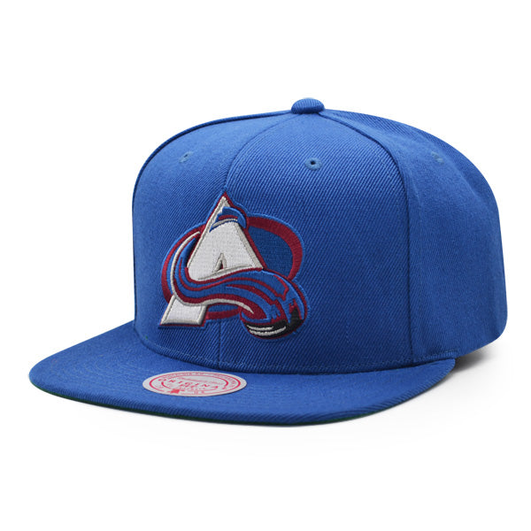 Colorado Avalanche Mitchell & Ness NHL ALTERNATE FLIP Snapback Adjustable Hat - Blue/Maroon