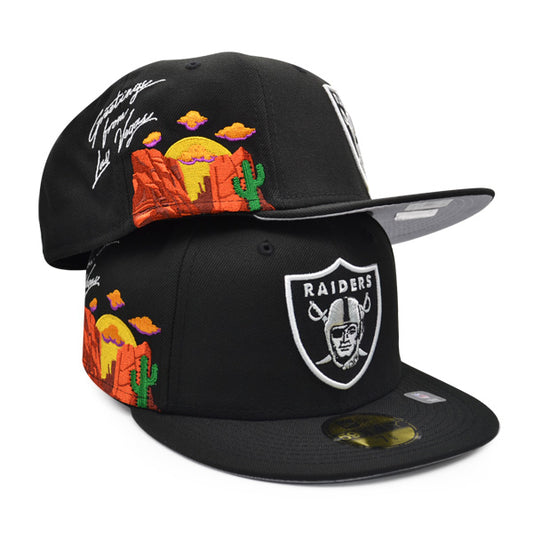 Las Vegas Raiders New Era Exclusive CLOUD ICON 59Fifty Fitted Hat - Black