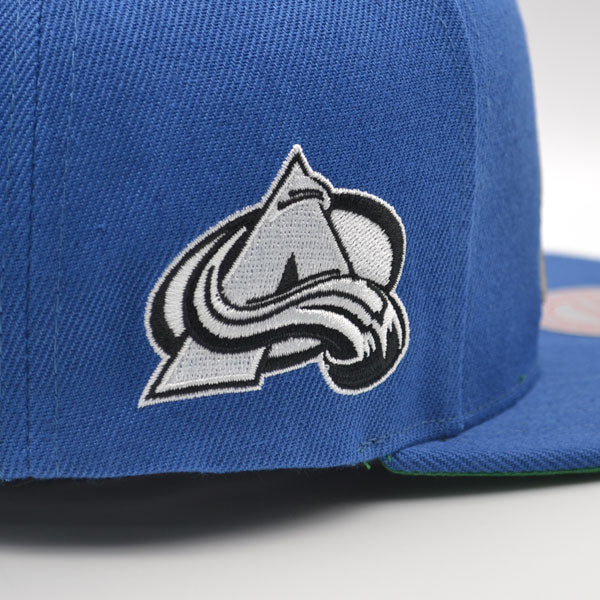 Colorado Avalanche Mitchell & Ness NHL ALTERNATE FLIP Snapback Adjustable Hat - Blue/Maroon