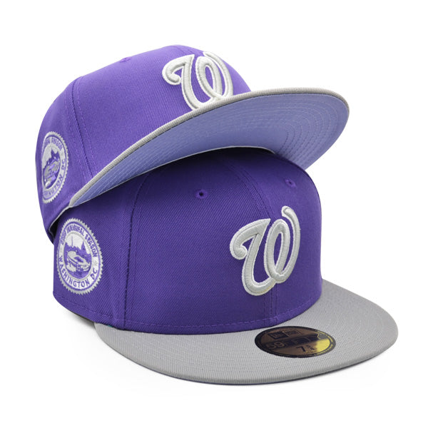 Washington Nationals 2008 INAUGURAL SEASON Exclusive New Era 59Fifty Fitted Hat – Purple/Gray/Lavender Bottom