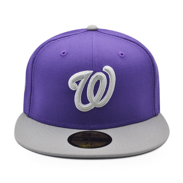 Washington Nationals 2008 INAUGURAL SEASON Exclusive New Era 59Fifty Fitted Hat – Purple/Gray/Lavender Bottom