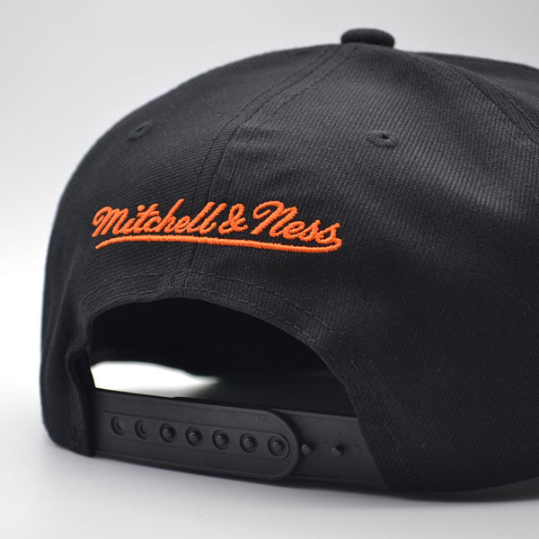 Anaheim Ducks Mitchell & Ness NHL ALTERNATE FLIP Snapback Adjustable Hat - Black/Orange