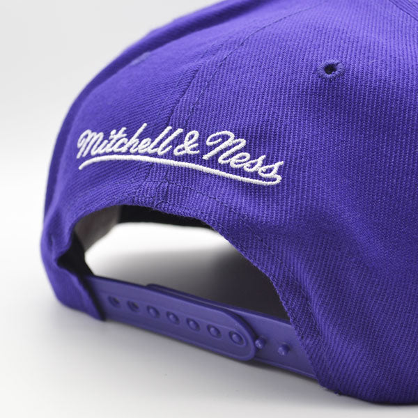 Los Angeles Lakers Mitchell & Ness LOGO REMIX Snapback NBA Hat - Purple/Yellow