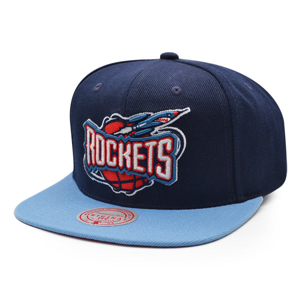 Houston Rockets Mitchell & Ness CLASSIC 2Tone Snapback Hat - Navy/Sky