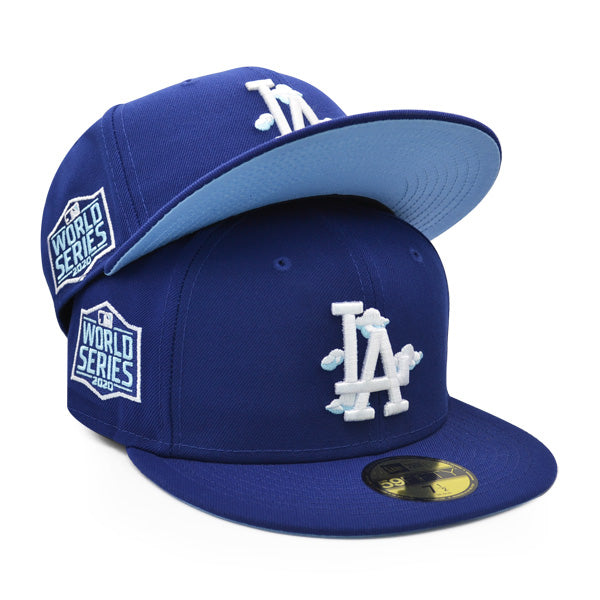 Los Angeles Dodgers 2020 World Series New Era Exclusive COMIC CLOUD 59Fifty Fitted Hat - Royal/Sky Bottom