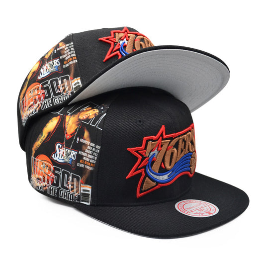 Allen Iverson Philadelphia 76ers Mitchell & Ness Exclusive MVP SLAM Snapback Hat - Black/Copper