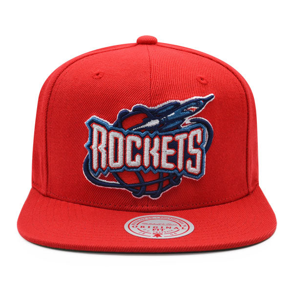 Houston Rockets Mitchell & Ness CLASSIC SOLID Logo Snapback Hat - Red