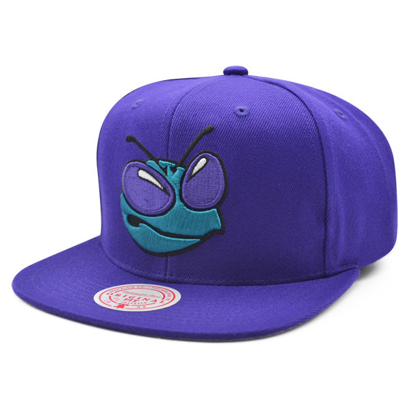 Charlotte Hornets Mitchell & Ness LOGO REMIX Snapback NBA Hat - Purple/Teal
