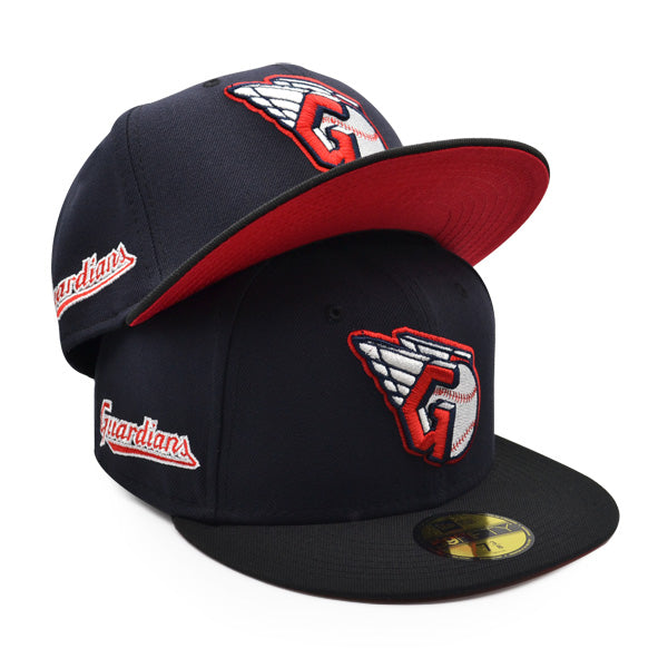 Cleveland Guardians Exclusive New Era 59Fifty Fitted Hat – Navy/Black/Red