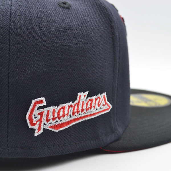 Cleveland Guardians Exclusive New Era 59Fifty Fitted Hat – Navy/Black/Red