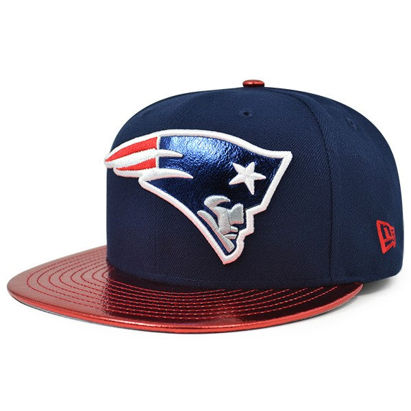 New England Patriots Shiny Trim Snapback 9Fifty New Era NFL Hat