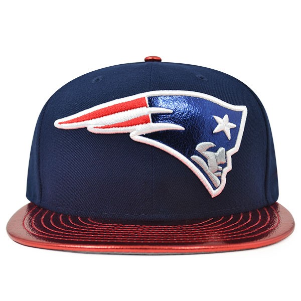 New England Patriots Shiny Trim Snapback 9Fifty New Era NFL Hat