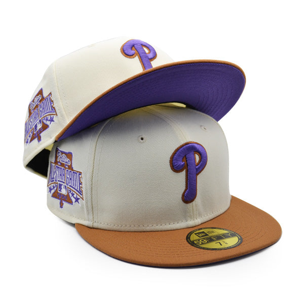 Philadelphia Phillies 1996 ALL-STAR GAME Exclusive New Era 59Fifty Fitted Hat – Chrome/Bronze/Purple