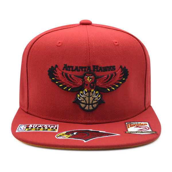 Atlanta Hawks Mitchell & Ness NBA FRONT LOADED Snapback Hat- Red/Black