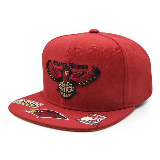 Atlanta Hawks Mitchell & Ness NBA FRONT LOADED Snapback Hat- Red/Black