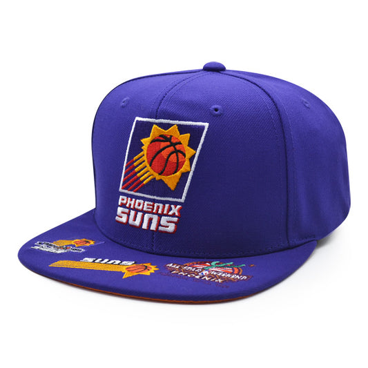 Phoenix Suns Mitchell & Ness NBA FRONT LOADED Snapback  Hat-Purple/Orange