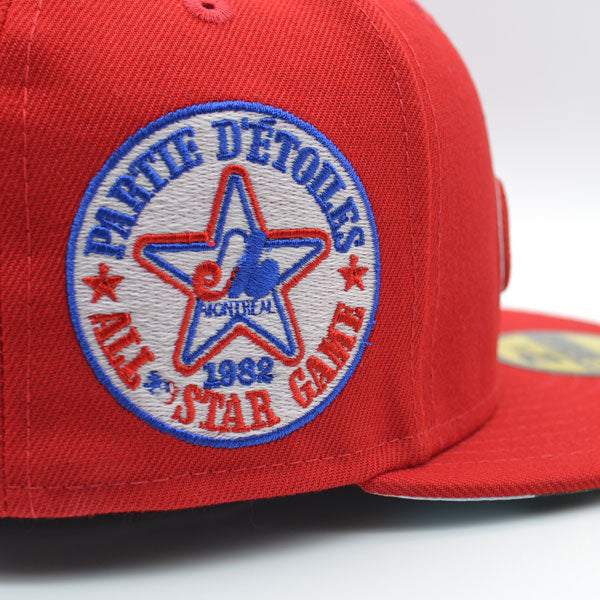 Montreal Expos 1982 ALL-STAR GAME Exclusive New Era 59Fifty Fitted Hat - Red/Floral Bottom