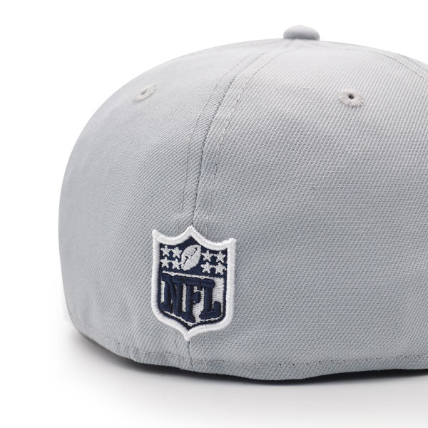 Dallas Cowboys CLASSIC GRAY Exclusive New Era 59Fifty Fitted NFL Hat- Gray/Navy