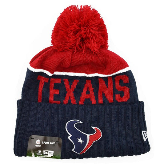Houston Texans 2015 NFL On-Field SPORT KNIT New Era Cuffed Pom Hat