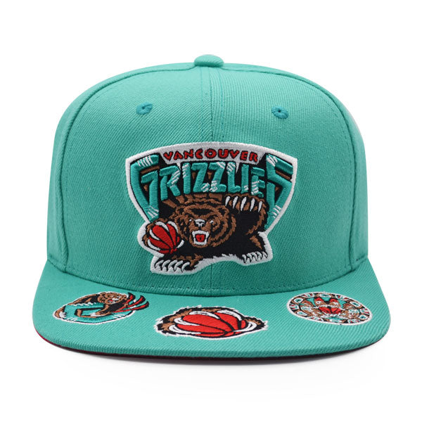 Vancouver Grizzlies Mitchell & Ness NBA FRONT LOADED Snapback Hat- Teal