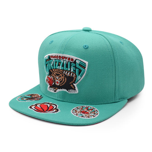 Vancouver Grizzlies Mitchell & Ness NBA FRONT LOADED Snapback Hat- Teal