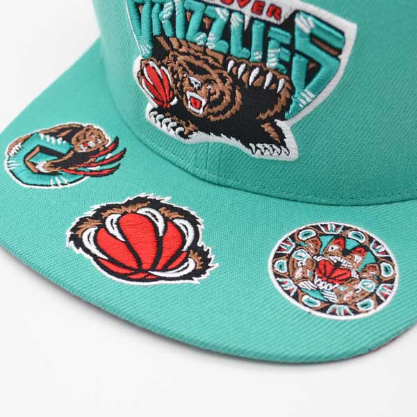 Vancouver Grizzlies Mitchell & Ness NBA FRONT LOADED Snapback Hat- Teal