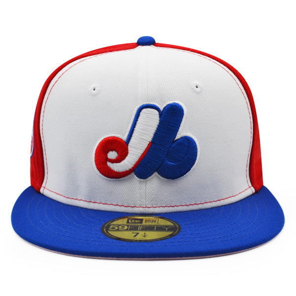 Montreal Expos 1982 ALL-STAR Game Exclusive New Era 59Fifty Fitted Hat - Red/Royal/Pink Bottom