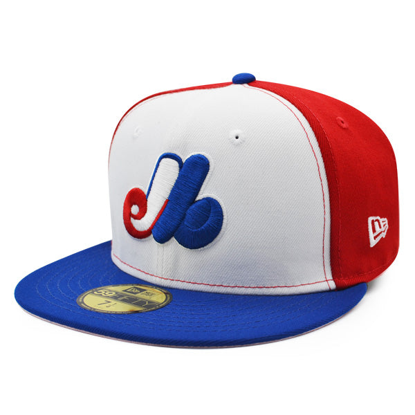 Montreal Expos 1982 ALL-STAR Game Exclusive New Era 59Fifty Fitted Hat - Red/Royal/Pink Bottom