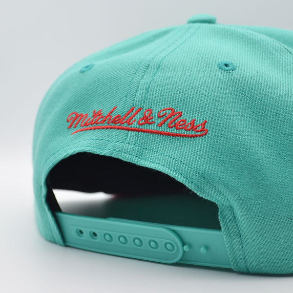 San Antonio Spurs Mitchell & Ness NBA FRONT LOADED Snapback Hat- Teal