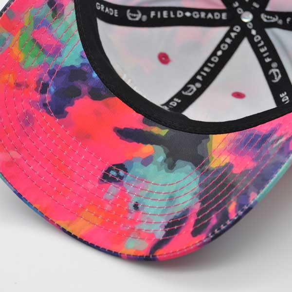 Field Grade MIND YOUR BU$INE$$ Strapback Adjustable Hat - Vivid Tie Dye