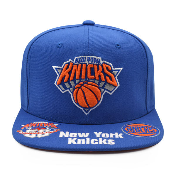New York Knicks Mitchell & Ness NBA FRONT LOADED Snapback Hat- Royal/Orange