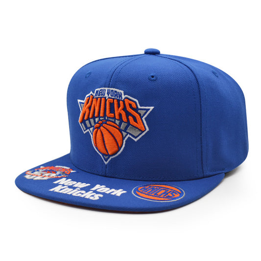 New York Knicks Mitchell & Ness NBA FRONT LOADED Snapback Hat- Royal/Orange