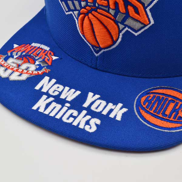 New York Knicks Mitchell & Ness NBA FRONT LOADED Snapback Hat- Royal/Orange