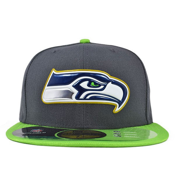 Seattle Seahawks 50th Anniv. On-Field GOLD Collection FITTED 59Fifty New Era NFL Hat