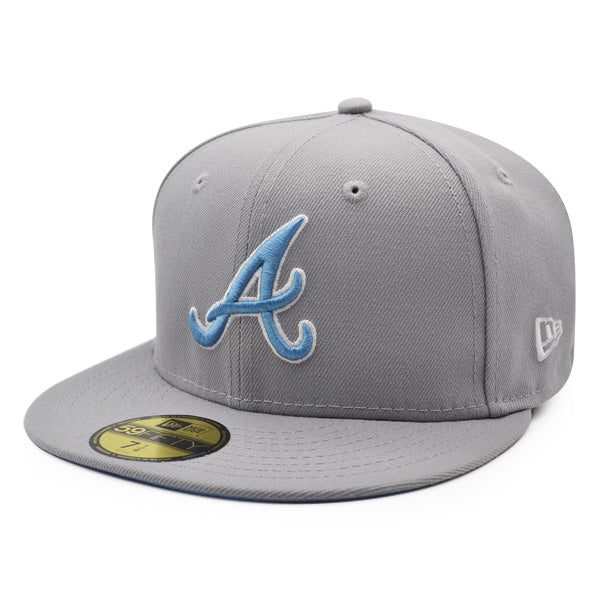 Atlanta Braves 1995 WORLD SERIES Exclusive New Era 59Fifty Fitted Hat - Gray/Sky Bottom