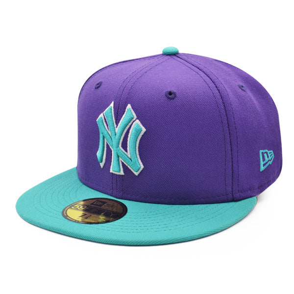 New York Yankees 2008 ALL-STAR Exclusive New Era 59Fifty Fitted Hat – Purple/Teal/Lavender Bottom