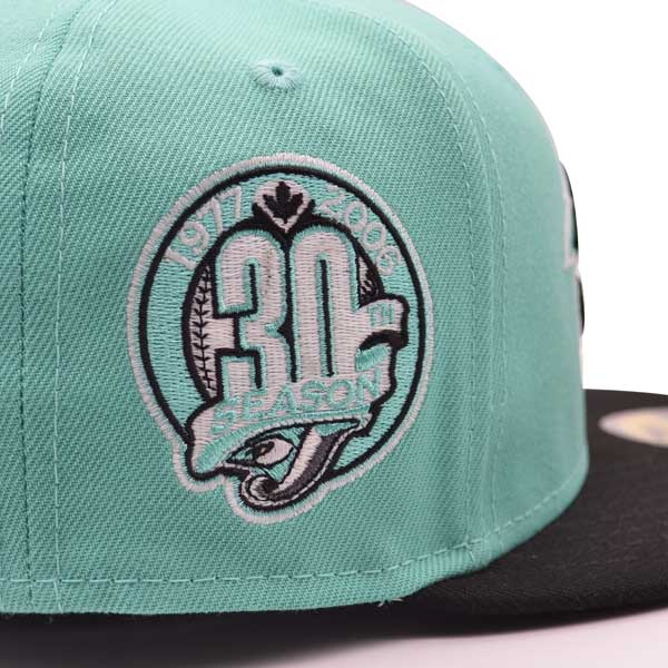 Toronto Blue Jays 30th Anniversary Exclusive New Era 59Fifty Fitted Hat - Mint/Black/Paisley Bottom