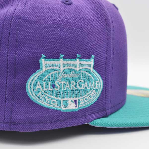 New York Yankees 2008 ALL-STAR Exclusive New Era 59Fifty Fitted Hat – Purple/Teal/Lavender Bottom