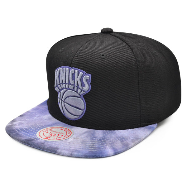 New York Knicks Mitchell & Ness NBA BLITZED Snapback Hat - Black/Blue