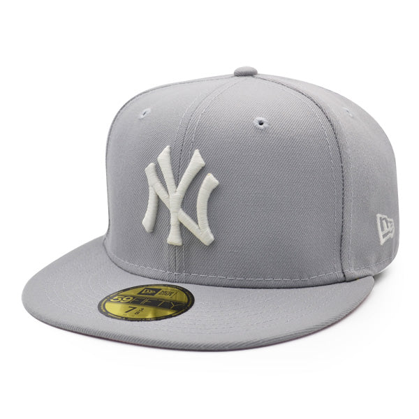 New York Yankees 1999 WORLD SERIES Exclusive New Era 59Fifty Fitted Hat – Kool Gray/Pink Bottom