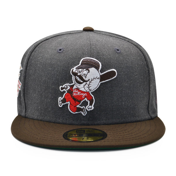 Cincinnati Reds 150th ANNIVERSARY RED LEGS Exclusive New Era 59Fifty Fitted Hat - Heather Gray/Brown