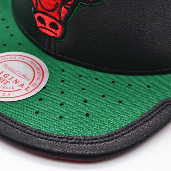 Chicago Bulls Air Jordan DAY ONE Snapback Mitchell & Ness NBA Hat - Black/Green/Red