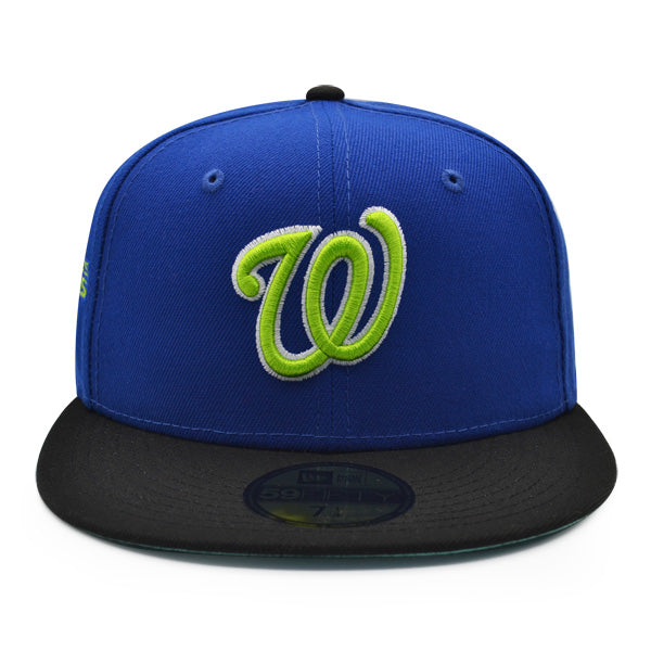 Washington Nationals 2019 WORLD SERIES Exclusive New Era 59Fifty Fitted Hat – Royal/Lime/Mint Bottom