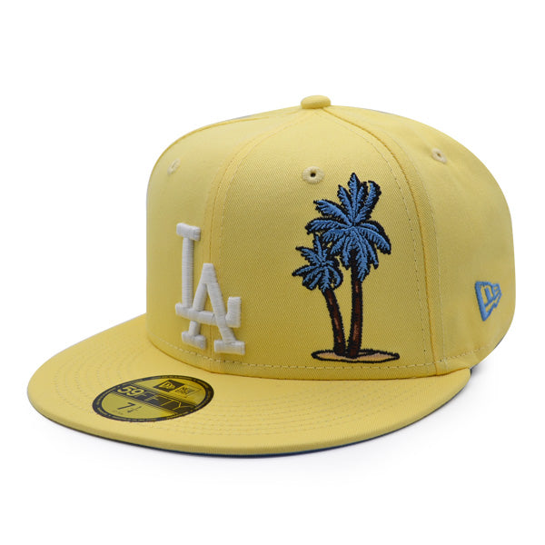 Los Angeles Dodgers 2020 WORLD SERIES Exclusive New Era 59Fifty Fitted Hat – Yellow/Sky Bottom
