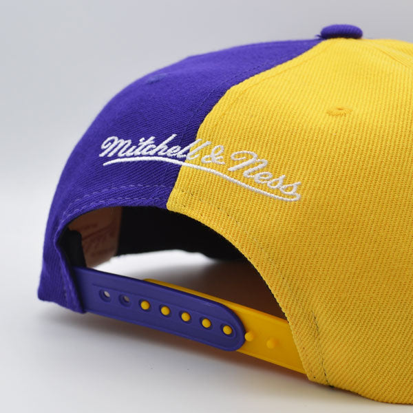 Los Angeles Lakers Mitchell & Ness DIAMOND CUT Snapback HWC Hat - Purple/Yellow