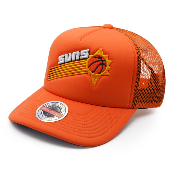 Phoenix Suns Mitchell & Ness KEEP ON TRUCKIN Foam Trucker Snapback Hat -Orange/Purple