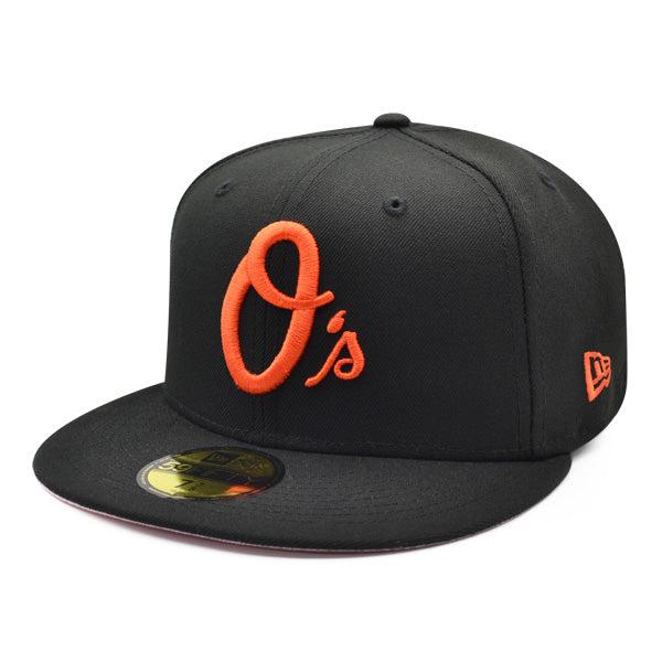 Baltimore Orioles 50th Anniversary Exclusive New Era 59Fifty Fitted Hat – Black/Orange/Pink Bottom